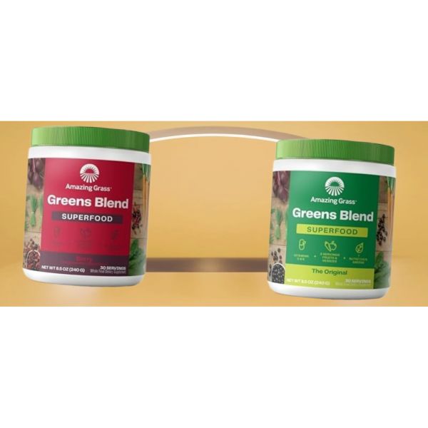 어메이징 그래스 <b>그린스 블렌드</b> 슈퍼푸드 유기농 스피루리나와 <b>블렌드</b>가 포함 슈퍼 그린 <b>파우더</b> 스무디 믹스 <b>에너지</b> 증진용 미국내수용