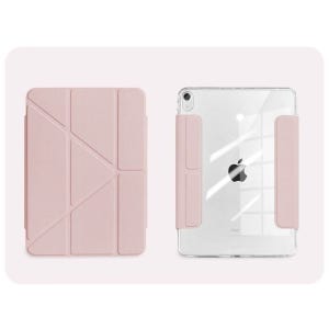 투명 마그네틱 폴리오 분리형 스마트커버 케이스 베이비핑크, 아이패드 10-11세대 27.7cm(10.9인치)