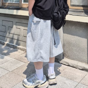 1+1 스냅 버뮤다 팬츠 트레이닝 커플반바지