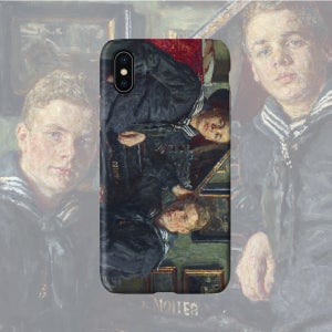 명화 케이스 3251 비고 요한센 (Viggo Johansen) - 피아노 앞에서의 인그바르와 스벤, 해군복 초상화 Ingvar og Sven i matrostøj 아이폰XS하드