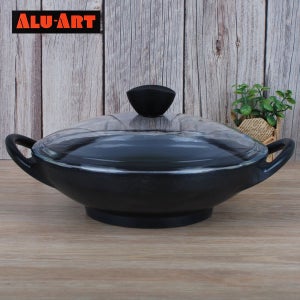알루아트 WG웍-24cm 멀티웍 궁중전골 만능요리팬 통주물냄비 유리뚜껑 찌개 볶음웍 탕 찜