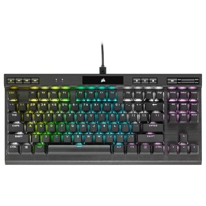 유선 기계식 미니키보드 K70 RGB TKL Champion 87키 텐키리스 챔피온 저소음 적축 한영자판 USB타입