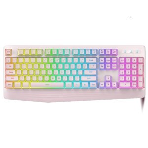 유선키보드 몬스타 가츠 X104 멤브레인 젤리 LED 저소음 USB타입 멤브레인 RGB백라이트