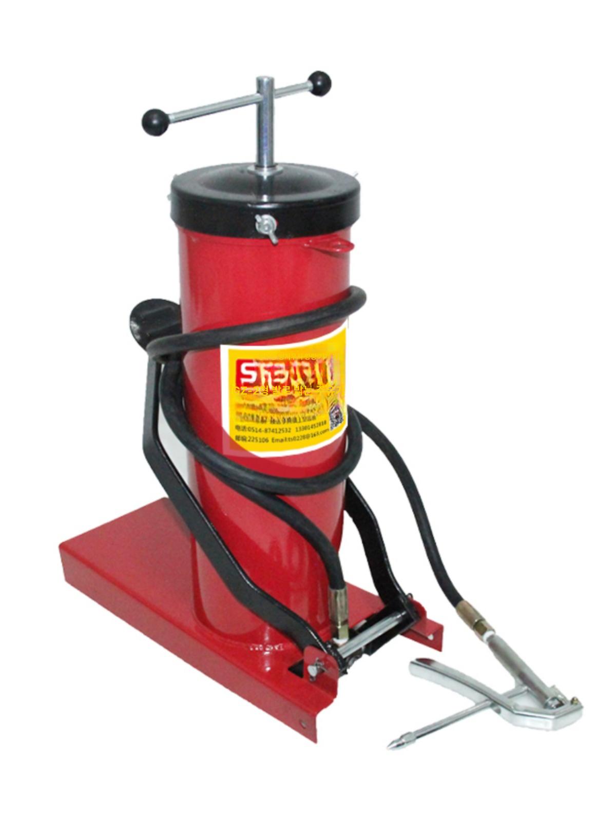 발 펌프 그리스건 원터치 압력 구리스 발펌프 호스 주입기 튜브 5L 1.5m 호스직형 건