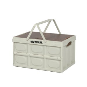 원스위크라이프 캠핑 손잡이 접이식 수납 폴딩 박스 상판 테이블 30L