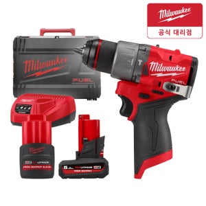 밀워키 M12 FPD2-5252X 12V 충전 해머드릴 HB2.5 HB5 배터리 2팩 세트