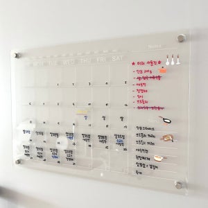 아크릴 자석 메모 보드 2types 냉장고 현관문 달력 플래너 캘린더형 S