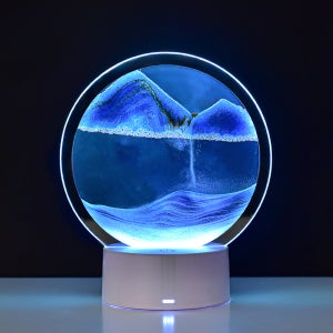 연하 샌드아트 모래멍 무드등 모래시계 화이트