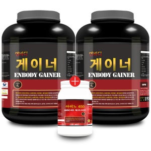 1+1 엔바디 게이너 단백질보충제/벌크업 프로틴 쉐이크 초코맛 4kg 2개
