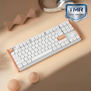 키크론 K8 HE 래피드트리거 게이밍 키보드 TMR 자석축 키보드 우드 화이트, 네뷸라 마그네틱