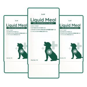 닥터바이 리퀴드밀 강아지 퓨레 습식사료 소화불량 구토 설사 유동식 전연령, 210g, 3개