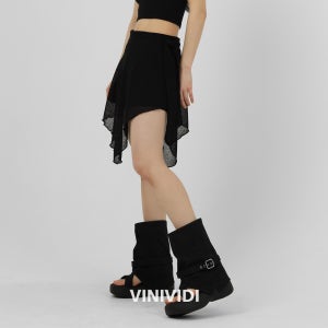 자체제작 여성 린넨 랩스커트 언발 시스루 레이어드 비치웨어 휴양지룩