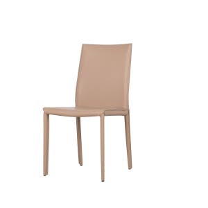 리바트 스키니 가죽 식탁의자 캣피시브라운