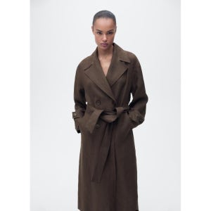 MANGO WOMAN 트렌치 코트 BEIRUT Brown 87077888