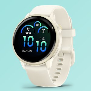 가민 비보액티브6 웰니스 GPS스마트워치 본/루나 골드, 42mm