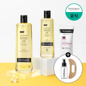 [네이버단독] 뉴트로지나 더블기획 바디오일 473+250mL+로션 88mL 마사지 괄사