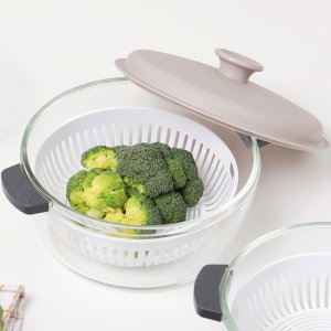 네오플램 전자레인지 찜기 유리캐서롤 1600