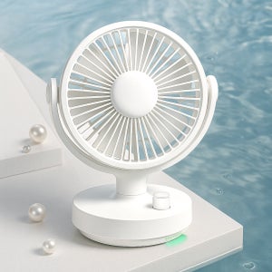 레토 무선 탁상용 선풍기 자동 회전 미니 소형 캠핑 책상 사무실 10단풍량