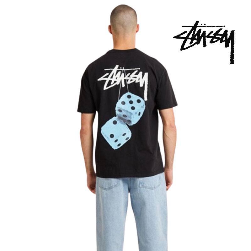 스투시 퍼지 다이스 헤비웨이트 반팔 티셔츠 Fuzzy Dice Heavyweight Short Sleeve T-Shirt Black