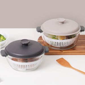 1+1 네오플램 전자레인지 오븐용기 계란찜기 유리캐서롤 1600ml+2200ml
