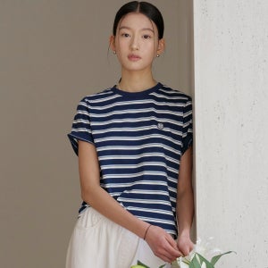 프로젝트엠 여성 멀티 스트라이프 반팔티_EYF2TR2752