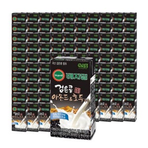 고소하고 달콤한 정식품 검은콩 아몬드 호두 베지밀 두유 190ml, 96개