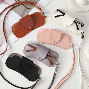 여행용 가죽 선글라스 안경 케이스 휴대용 안경집 홀더 파우치