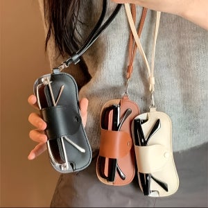 여행용 가죽 선글라스 안경 케이스 휴대용 안경집 홀더 파우치