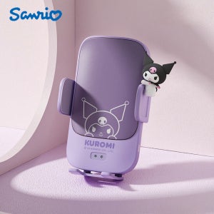 산리오 쿠로미 차량용 무선 충전 핸드폰 거치대 고속충전 귀여운 여성 자동차 용품 꾸미기
