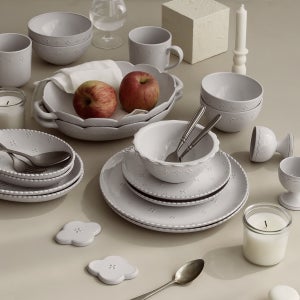 라운드앤플랫 마이벨 2인 홈세트 14P 신혼부부 집들이 식기 혼수 화이트 그릇 접시 세트