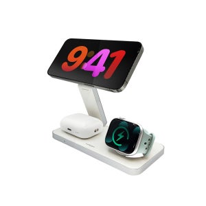 아이팝 폴드 3in1 Qi2 마그네틱 고속무선충전기 아이폰 워치 에어팟 화이트