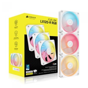 CORSAIR iCUE LINK LX120-R RGB STARTER KIT Reverse (3팩, 화이트) / MPS