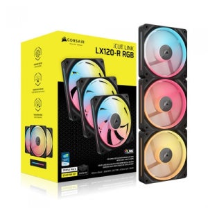 CORSAIR iCUE LINK LX120-R RGB STARTER KIT Reverse (3팩, 블랙) / MPS