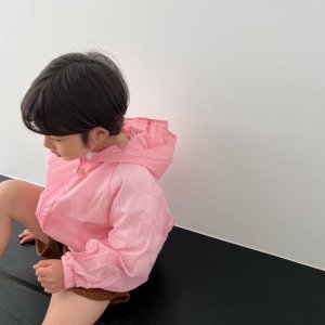 칸투치 25여름 포켓 점퍼 유아동 S-JS (핑크,그레이/ 파우치 포함)