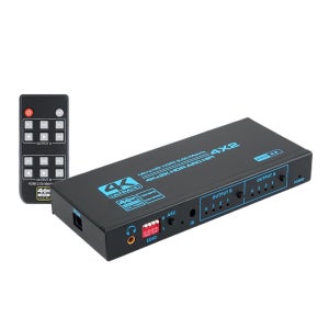 4K HDMI매트릭스스위치 4x2 TV 모니터 선택기 EDID 오디오추출 AOU944