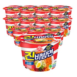 오뚜기 진비빔면 큰컵라면 134g, 12개