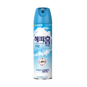 해피홈 모기퇴치 스프레이 바퀴벌레 날파리 에어로졸 무향 500ml