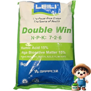더블윈 5kg 완숙 퇴비 비료 유기질 텃밭 복합 부식산 토양개량 고토 코리아아그로