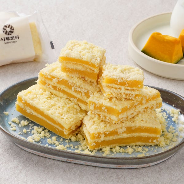 [시루조아][N배송] 쌀 카스테라 호박 인절미 10개 500g+카스테라 단호박 인절미 12개 264g