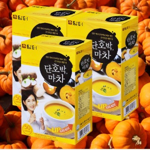 담터 단호박 마차 50T 10각 스틱 일회용 단호박차 탕비실 간식 분말 가루