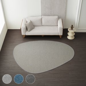 페블 사이잘룩 워셔블 비정형 러그 6size 그레이 100x150cm