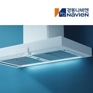 나비엔매직 3D 에어 커튼 레인지 연동형 주방 BLDC 침니 후드 렌지 화이트