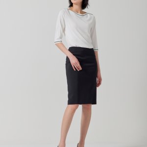 지센 [25SS] 여성 정장 스커트 정장 치마 LFFSP401 BK