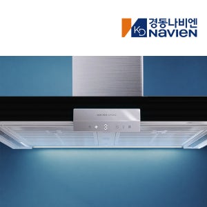 나비엔매직 3D 에어 커튼 레인지 연동형 주방 BLDC 침니 후드 렌지 블랙