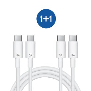 1+1 삼성 LG 호환 CtoC 초고속충전케이블 5A 100W 길이 1m, 2m 리와트