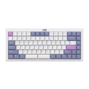 앱코 로우 프로파일 휴대용 사무용 유무선 저소음 키보드 LKN84BT 화이트, 무접점(정전용량), 35g