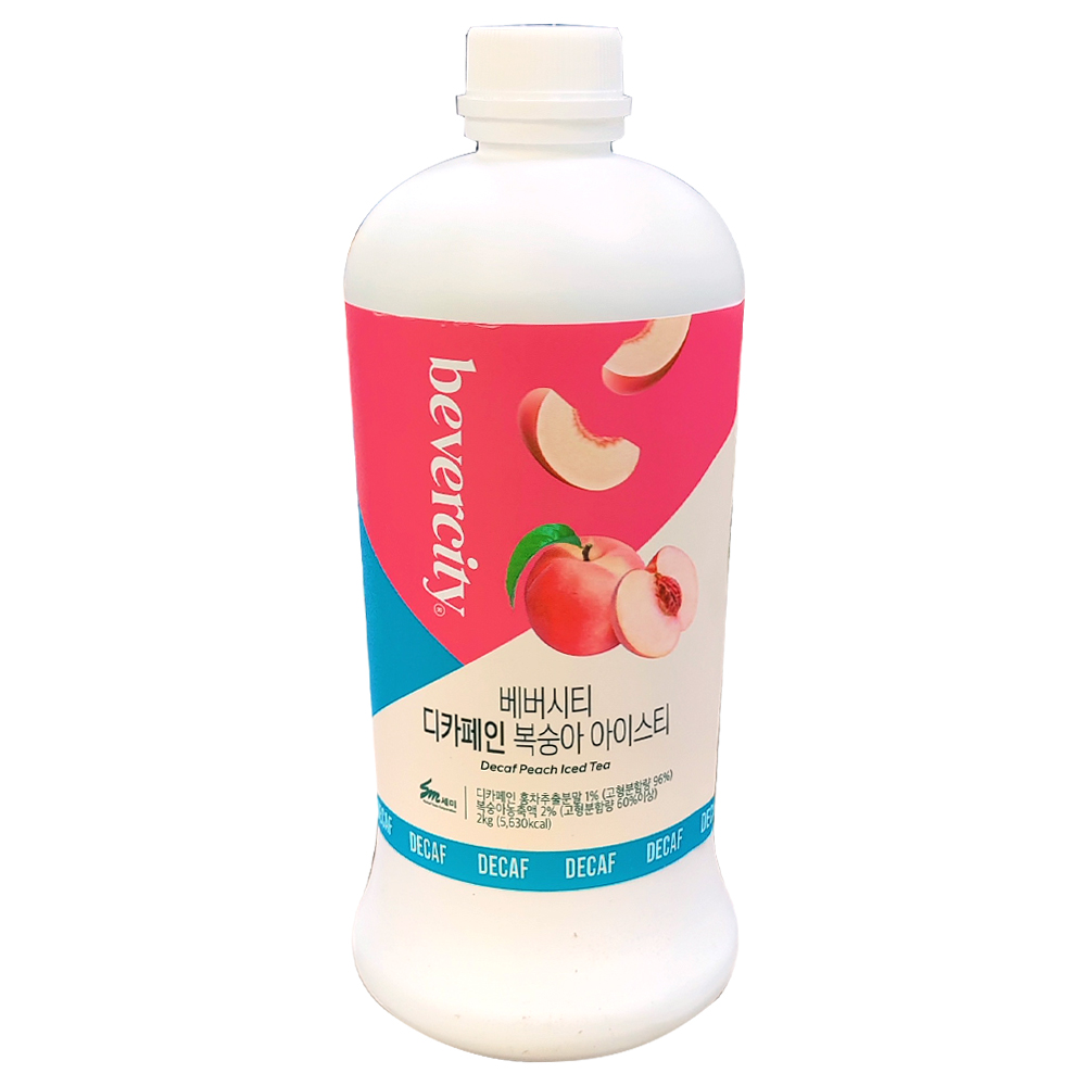 세미 베버시티 디카페인 아이스티 시럽 복숭아 2kg 액상 원액