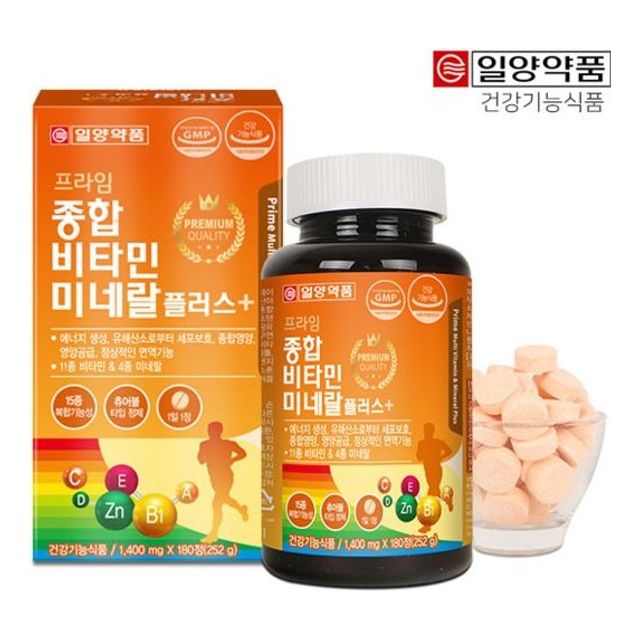 어버이날 프라임 종합 비타민 미네랄 플러스 1400mg x 180정