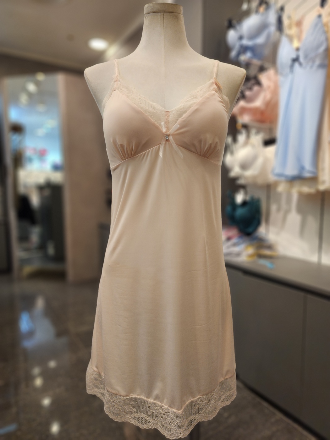 에블린 레이스 슬립 & 가운 세트