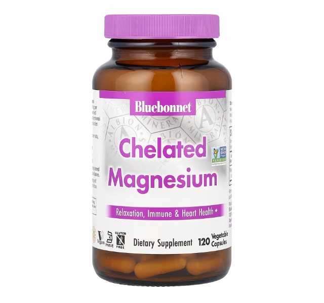 블루보넷 <b>마그네슘 글리시네이트 킬레이트 200mg</b> 120캡슐 2개월분 Magnesium